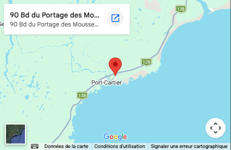 Carte situant PDP à Port-Cartier